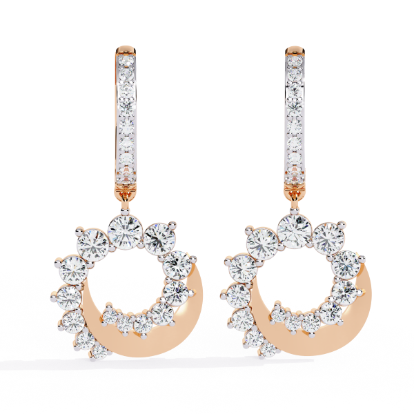 Printable 3D Jewelry design of Earrings with diamonds Modello 3D .c4d .max .obj .3ds .fbx .stl .blend