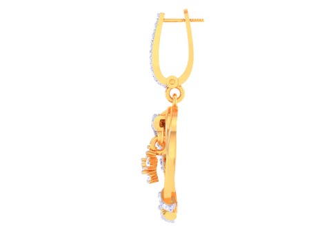 Printable 3D Jewelry design of Earrings with diamonds 3D Model