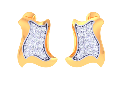 Printable 3D Jewelry design of Earrings with diamonds 3D Model