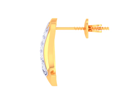 Printable 3D Jewelry design of Earrings with diamonds 3D Model