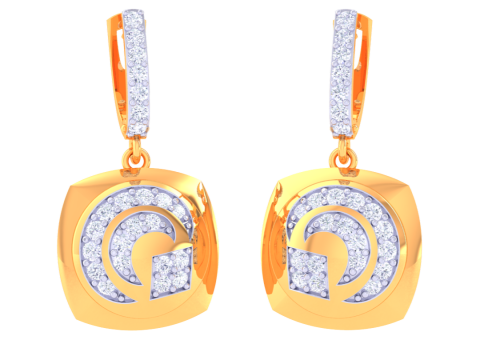 Printable 3D Jewelry design of Earrings with diamonds 3D 모델