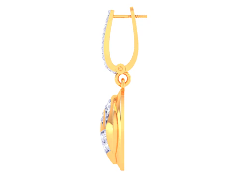 Printable 3D Jewelry design of Earrings with diamonds 3D Model