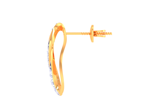 Printable 3D Jewelry design of Earrings with diamonds 3D Model