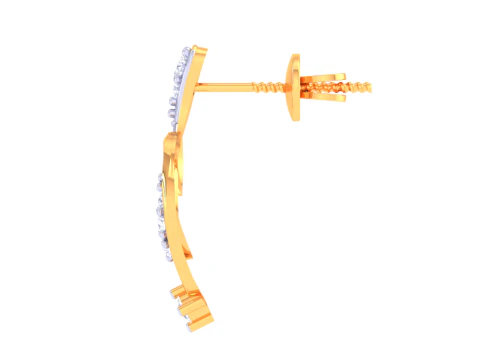 Printable 3D Jewelry design of Earrings with diamonds 3D Model