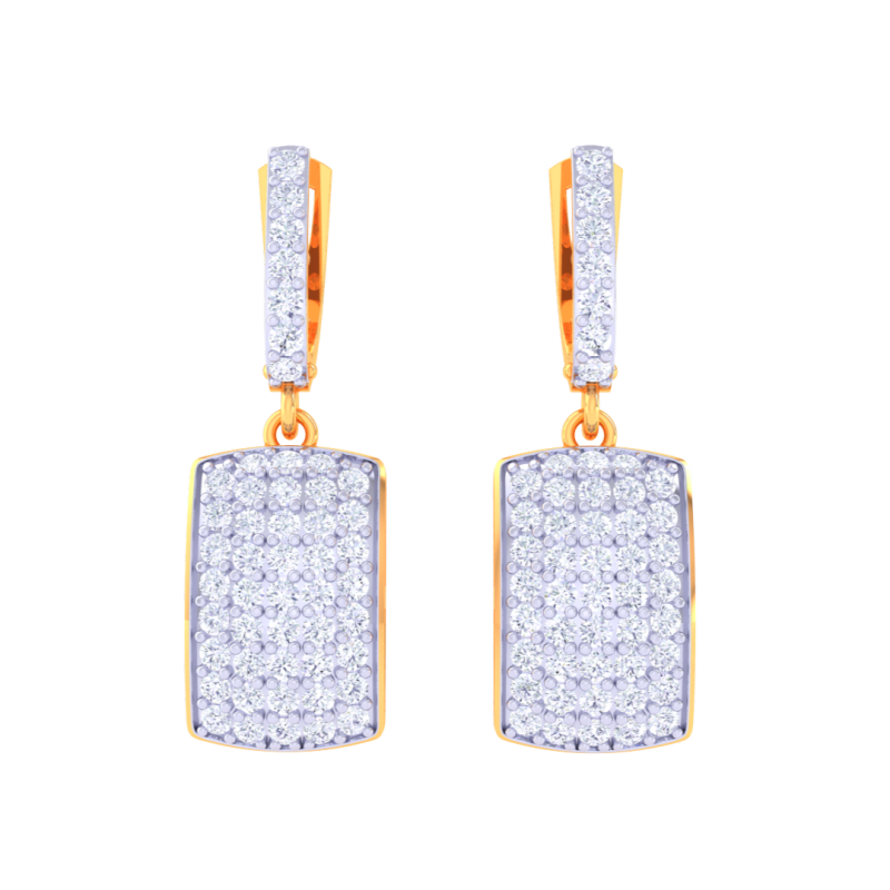 Printable 3D Jewelry design of Earrings with diamonds Modelo 3D .c4d .max .obj .3ds .fbx .stl .blend 