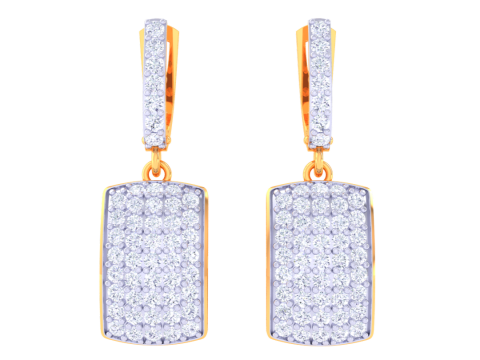 Printable 3D Jewelry design of Earrings with diamonds 3D मॉडल