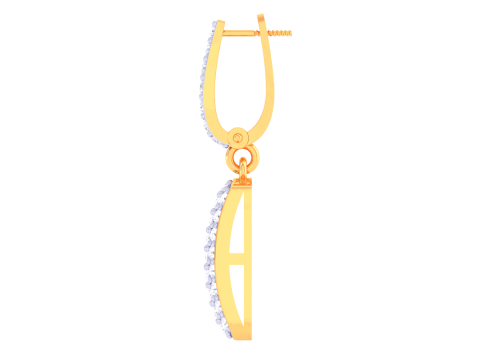 Printable 3D Jewelry design of Earrings with diamonds Modelo 3D