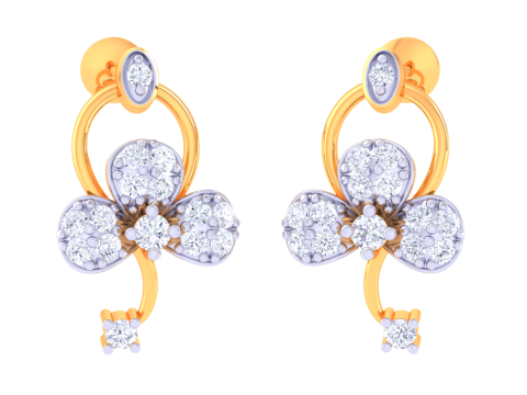 Printable 3D Jewelry design of Earrings with diamonds 3D Модель
