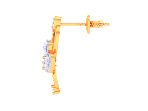 Printable 3D Jewelry design of Earrings with diamonds 3D Модель