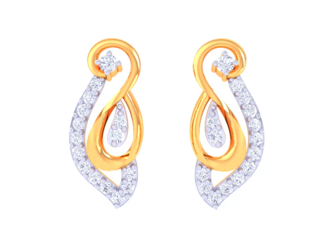 Projekt biżuterii 3D do druku z kolczykami z diamentami Model 3D