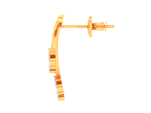 Printable 3D Jewelry design of Earrings with diamonds 3D Model