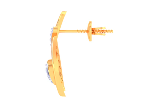 Printable 3D Jewelry design of Earrings with diamonds 3D Model