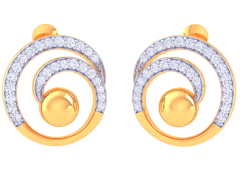 Printable 3D Jewelry design of Earrings with diamonds 3D Модель