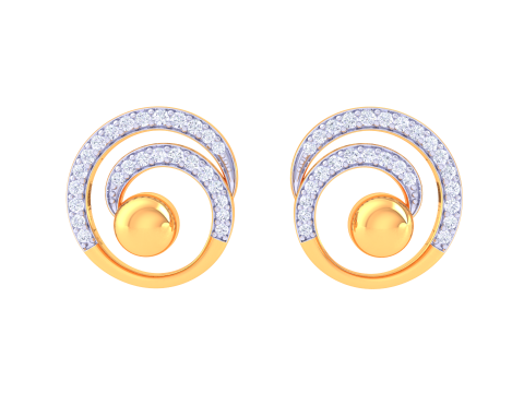 Printable 3D Jewelry design of Earrings with diamonds Modelo 3D