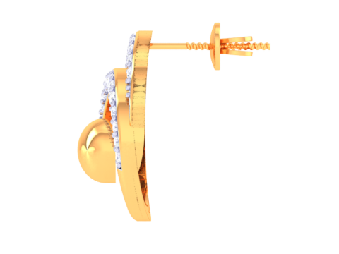 Printable 3D Jewelry design of Earrings with diamonds Modelo 3D