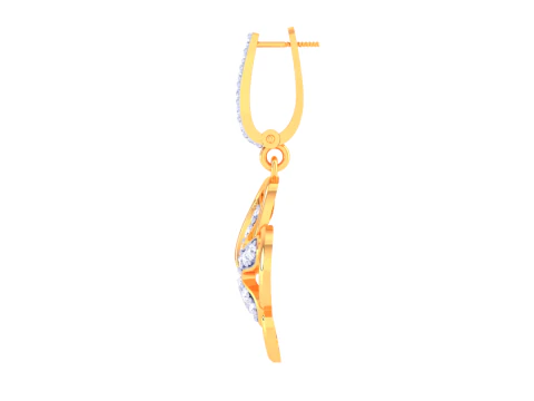 Printable 3D Jewelry design of Earrings with diamonds 3D Model