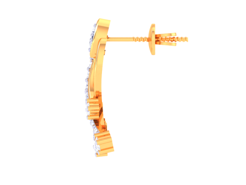 Printable 3D Jewelry design of Earrings with diamonds Model 3D