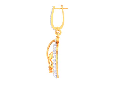 Printable 3D Jewelry design of Earrings with diamonds 3D Model