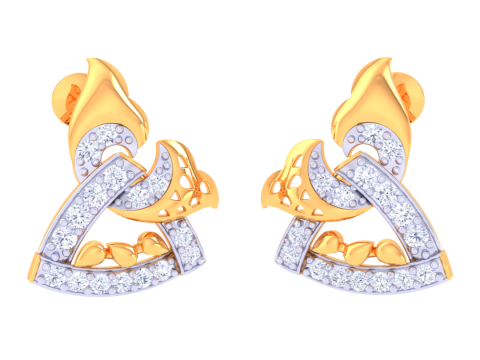 Printable 3D Jewelry design of Earrings with diamonds 3D 모델