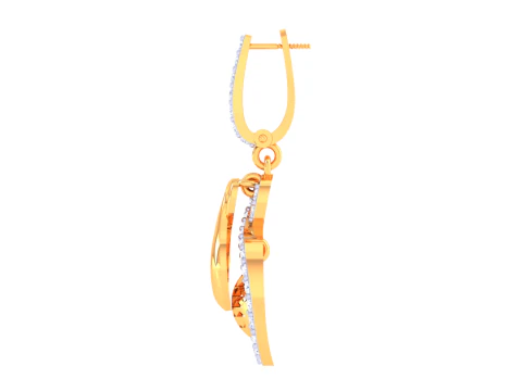 Printable 3D Jewelry design of Earrings with diamonds 3D Model