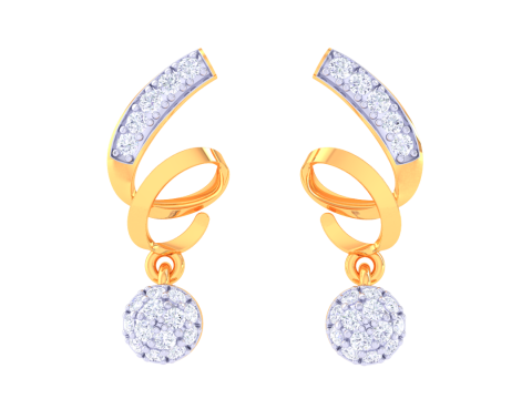 Printable 3D Jewelry design of Earrings with diamonds 3D मॉडल