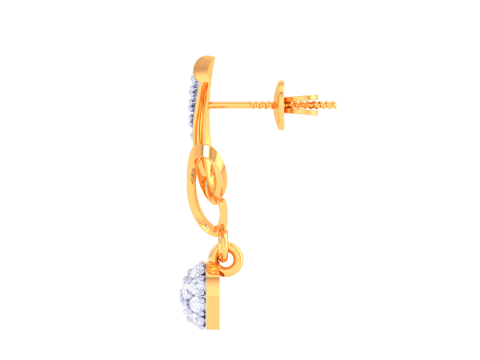 Printable 3D Jewelry design of Earrings with diamonds 3D Model