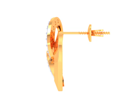 Printable 3D Jewelry design of Earrings with diamonds 3D Model