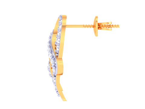 Printable 3D Jewelry design of Earrings with diamonds 3D Modell