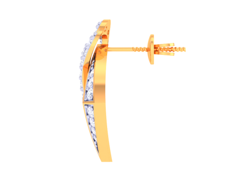 Printable 3D Jewelry design of Earrings with diamonds 3D Model