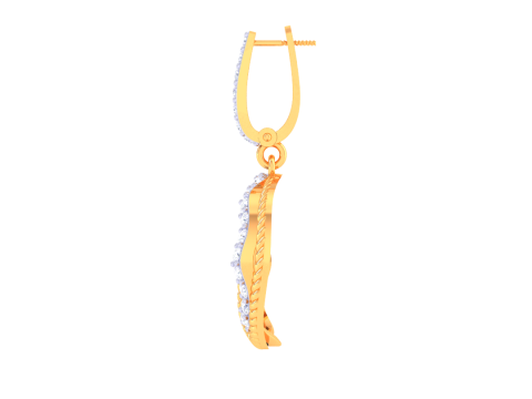 Printable 3D Jewelry design of Earrings with diamonds Model 3D