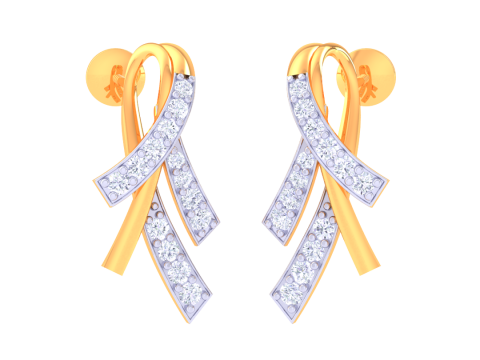 Printable 3D Jewelry design of Earrings with diamonds 3D Model