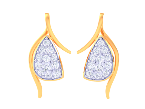 Printable 3D Jewelry design of Earrings with diamonds 3D Model