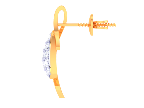 Printable 3D Jewelry design of Earrings with diamonds 3Dモデル