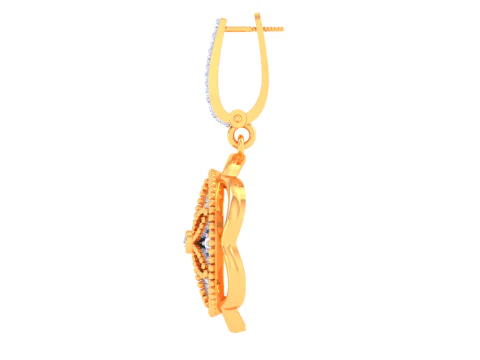 Printable 3D Jewelry design of Earrings with diamonds 3D Model