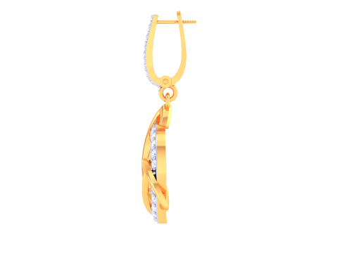 Printable 3D Jewelry design of Earrings with diamonds 3D Model