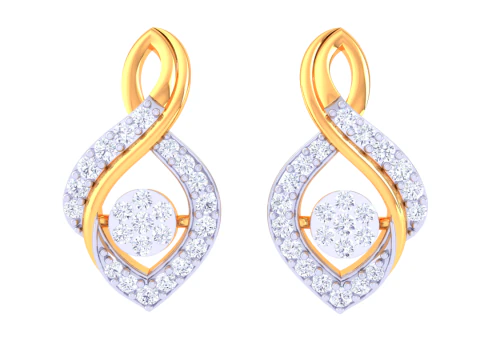 Pırlantalı K&uuml;pelerin yazdırılabilir 3D Takı tasarımı 3D Model