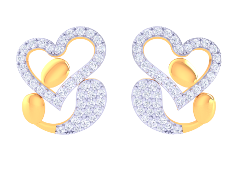 Printable 3D Jewelry design of Earrings with diamonds 3D मॉडल
