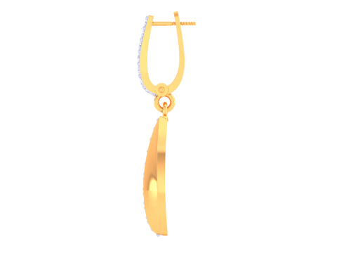 Printable 3D Jewelry design of Earrings with diamonds Modelo 3D