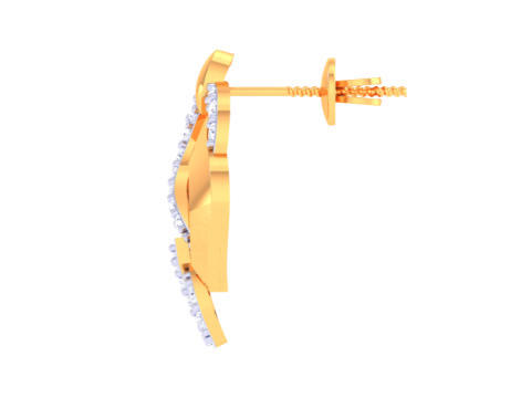 Printable 3D Jewelry design of Earrings with diamonds 3Dモデル