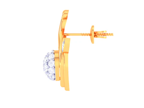 Printable 3D Jewelry design of Earrings with diamonds 3D Model