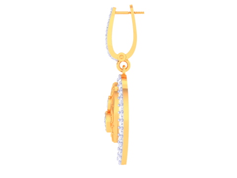 Printable 3D Jewelry design of Earrings with diamonds 3D Model