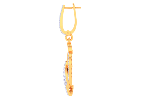 Printable 3D Jewelry design of Earrings with diamonds Modelo 3D