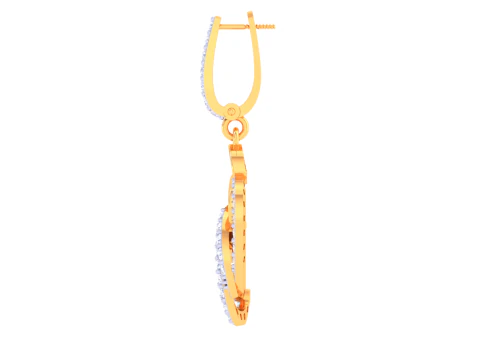 Printable 3D Jewelry design of Earrings with diamonds 3D Model