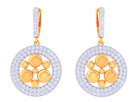 Printable 3D Jewelry design of Earrings with diamonds 3D मॉडल