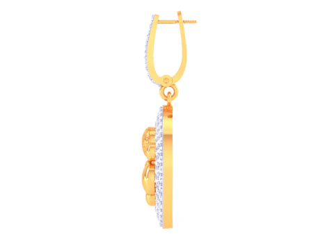 Printable 3D Jewelry design of Earrings with diamonds 3D Model