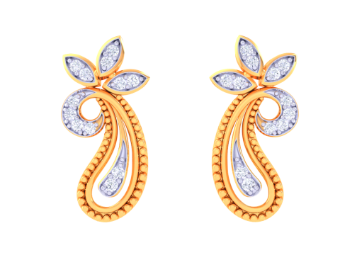 Printable 3D Jewelry design of Earrings with diamonds 3D मॉडल