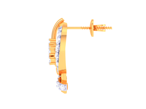 Printable 3D Jewelry design of Earrings with diamonds 3D Modell