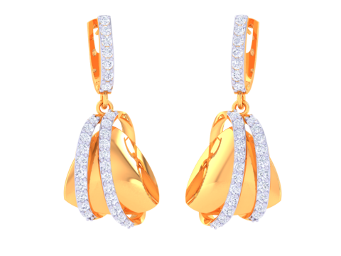 Printable 3D Jewelry design of Earrings with diamonds 3D Модель