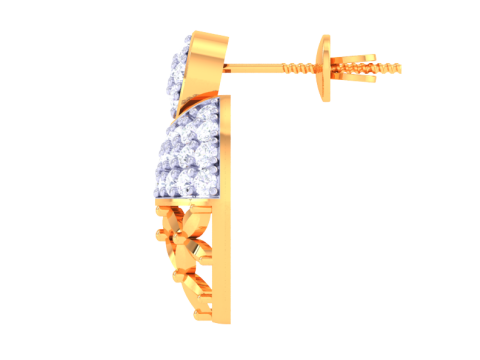 Printable 3D Jewelry design of Earrings with diamonds 3D Model
