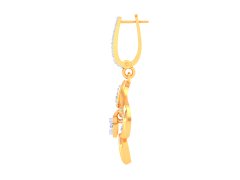 Printable 3D Jewelry design of Earrings with diamonds Modèle 3D